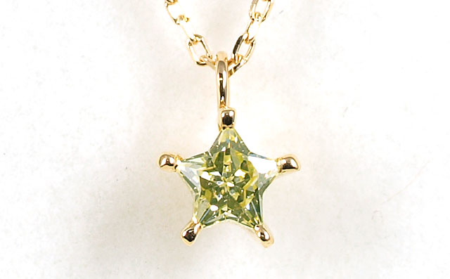 スターカット(星型)ダイヤモンド・ペンダントネックレス画像