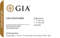 GIA Tokyo クライアント・アカウント・カード