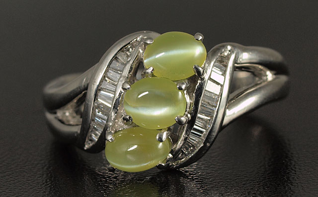 クリソベリル・キャッツアイ プラチナリング画像