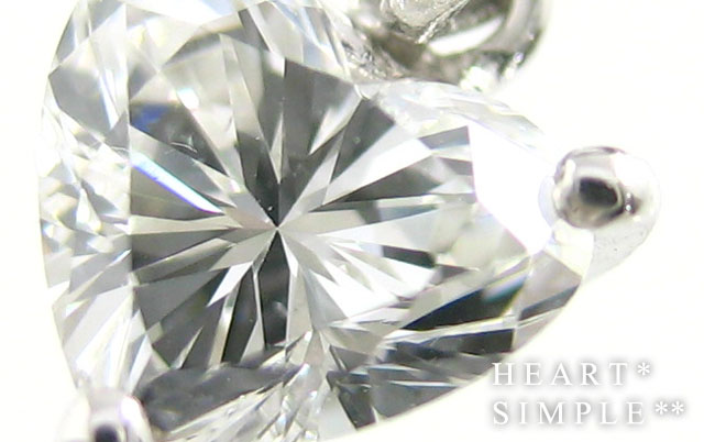 ハート・シェイプ・ダイヤモンド　Pt900ペンダントトップ