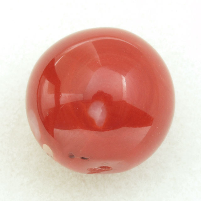人気デザイナー 天然サンゴ ルース(裸石) 7.520ct 球形 ( 赤珊瑚 さんご レッド コーラル、サンゴ