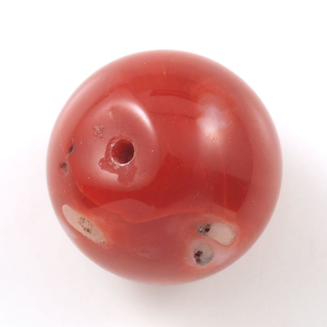 天然サンゴ ルース(裸石) 7.520ct　球形 ( 赤珊瑚 さんご レッド・コーラル coral )　日本宝石科学協会ソーティング 5月5日  11月15日 誕生日石 3月 誕生石 送料無料