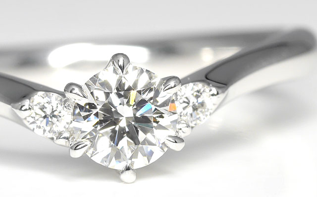 ダイヤモンド リング(指輪) プラチナ900 0.322ct, Gカラー, VS-1 ...
