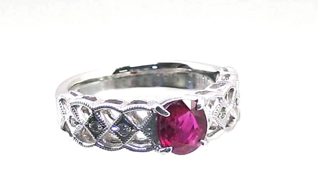 Pt900ルビーリング