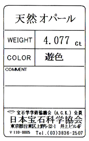 日本宝石科学協会ソーティング画像