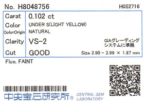 中央宝石研究所ソーティング画像