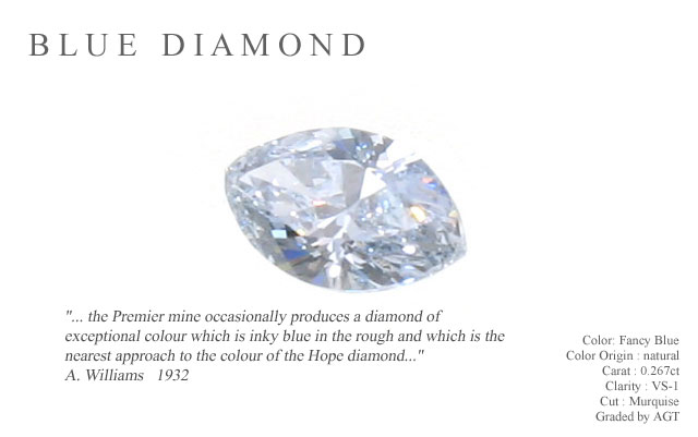 天然ブルーダイヤモンド　Fancy Blue　ファンシーブルー画像