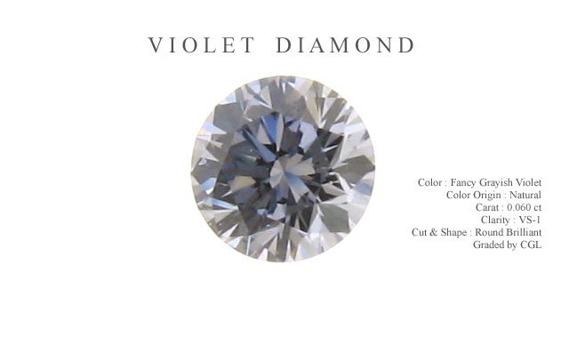 天然（ナチュラル）バイオレットダイヤモンド ルース画像