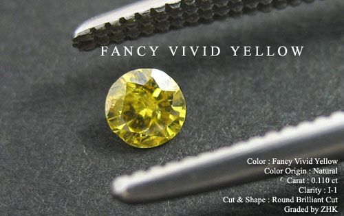 天然（ナチュラル）オレンジイエローハートダイヤモンド ルース（裸石）画像