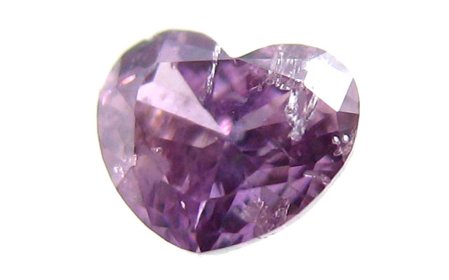 天然(ナチュラル)パープルピンクハートダイヤモンド画像