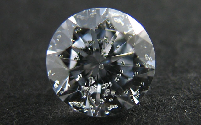 天然グリーンダイオプサイド結晶入りダイヤモンド画像