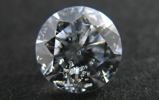 天然グリーンダイオプサイド結晶入りダイヤモンド画像