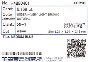 中央宝石研究所ソーティング画像