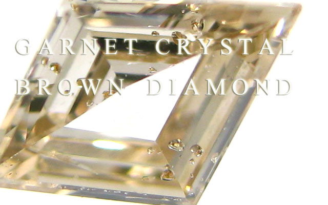 天然ガーネット結晶入りダイヤモンドルース画像