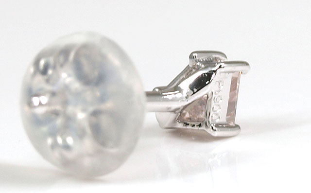天然ピンクダイヤモンド 片耳用ピアス 0.105ct Pt900 ( プラチナ900
