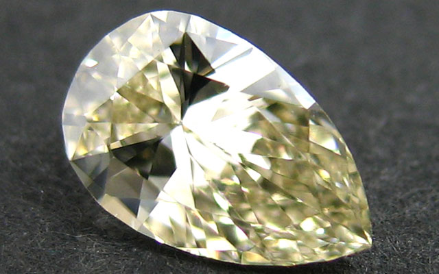 天然イエローダイヤモンド ルース 0.274ct, Fancy Light Brownish Yellow, VS-1, ペアシェイプ,  AGTジェムラボラトリー 【送料無料】