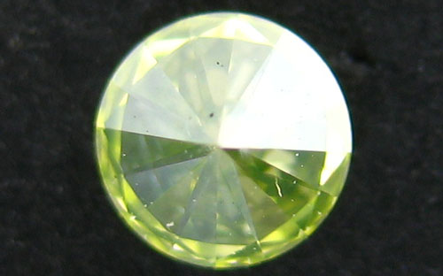 グリーンダイヤモンド ルース 0.105ct, Fancy Yellow Green, SI