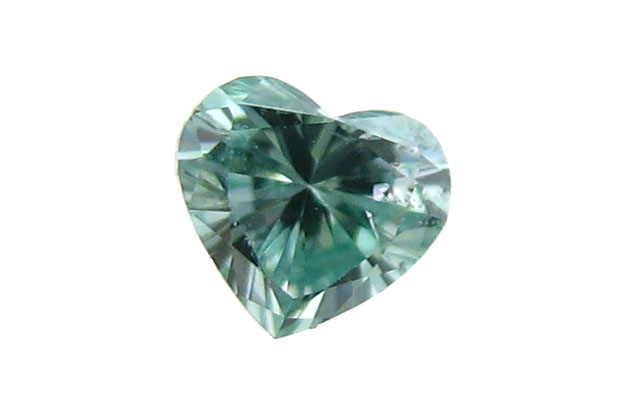 ハートシェイプカットグリーンダイヤモンド(トリートメント)ルース画像