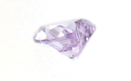 天然パープルダイヤモンド ルース(裸石) 0.046ct, Fancy Light Pink Purple, VS2, AGT 【 ハート