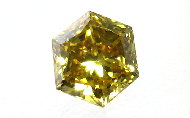 天然(ナチュラル)ヘキサゴナルカット・イエローダイヤモンド画像