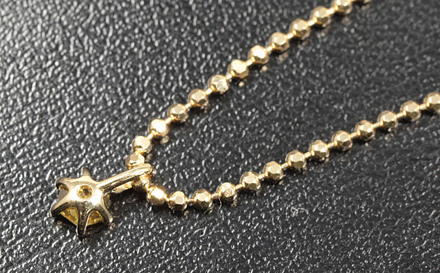 イエローダイヤペンダントネックレス