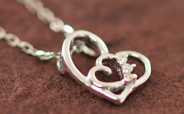 ダイヤモンド ペンダントネックレス　K10WG　画像