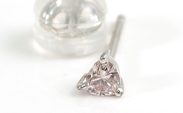 ハートシェイプダイヤモンド・片耳用ピアス画像