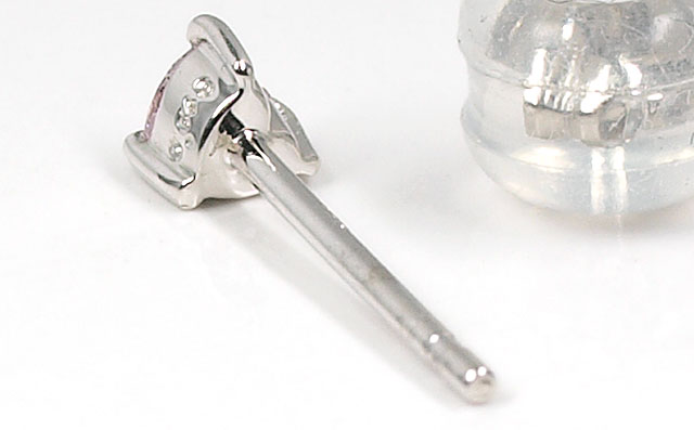 新品！未使用！片耳！天然ピンクダイヤモンドピアス　Pt900 　D0.103ct 天然ピンクダイヤモンド 片耳用ピアス 0.065ct Pt900(プラチナ