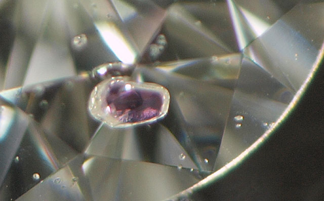 天然ガーネット結晶入りダイヤモンドルース画像