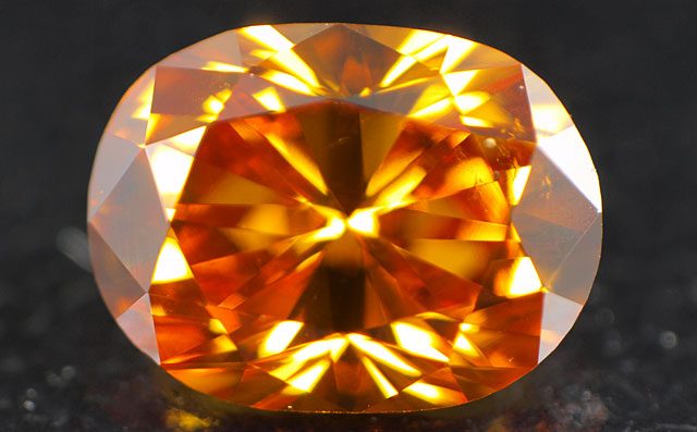 オレンジダイヤモンド ルース 0.238ct, Fancy Deep Yellowish Orange
