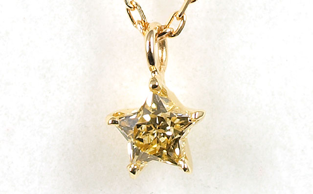 スターカット(星型)ダイヤモンド・ペンダントネックレス画像