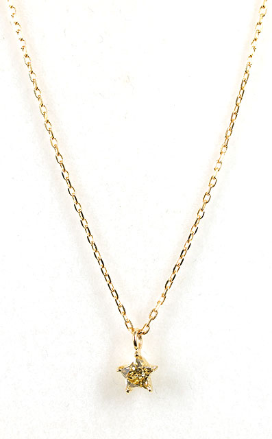 スターカット(星型)ダイヤモンド・ペンダントネックレス画像