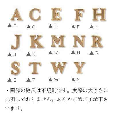 イニシャル アルファベット タイタック タイピン K18yg 18金イエローゴールド 送料無料