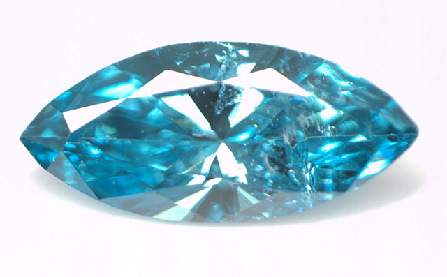 ブルーダイヤモンド (トリートメント) ルース(裸石) 0.117ct, Fancy Deep Green Blue, I-1,マーキース