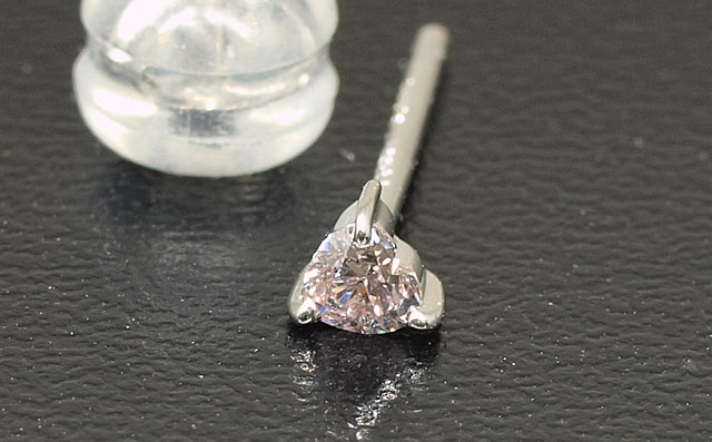 ハートシェイプダイヤモンド・片耳用ピアス画像