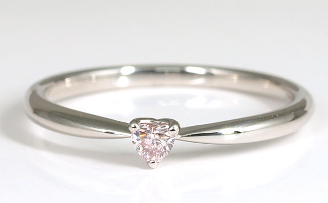 ハートピンクダイヤモンドリング画像