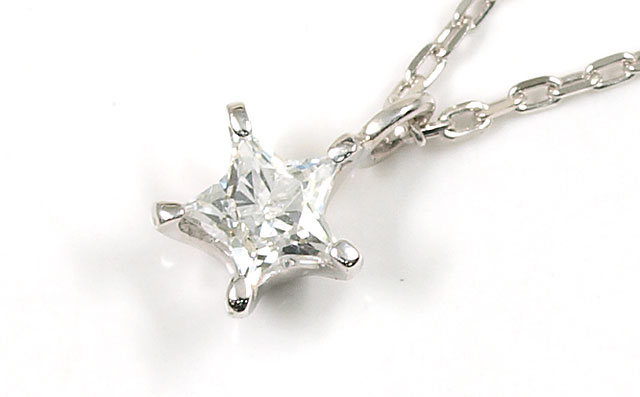 スターカット(星型)ダイヤモンド・ペンダントネックレス画像