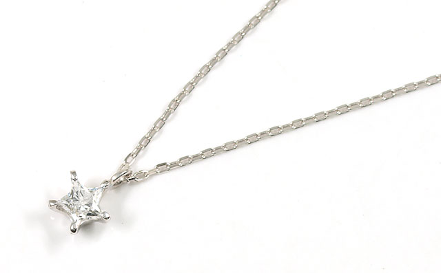 スターカット(星型)ダイヤモンド・ペンダントネックレス画像