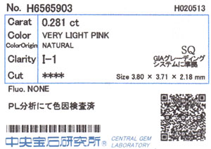 中央宝石研究所ソーティング画像