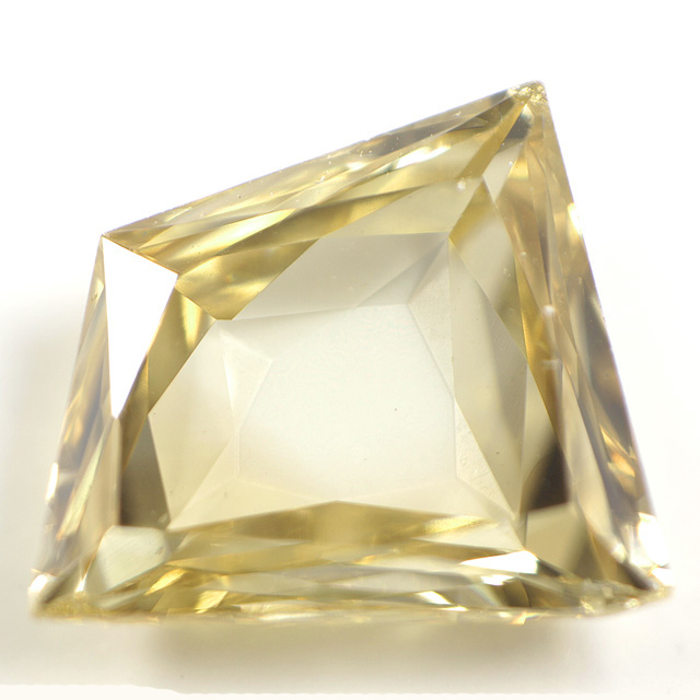 天然イエローダイヤモンド ルース 0.298ct, Fancy Light Brownish Yellow, SI-1, ファンシーカット