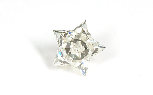 天然ダイヤモンド 五芒星の星型ルース 0.348ct, J, SI-1 天然ダイヤモンド 五芒星の星型ルース 0.348ct, J, SI-1