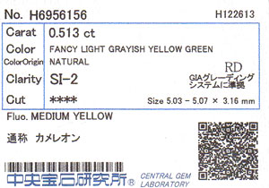 中央宝石研究所　ソーティング　画像