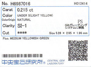 中央宝石研究所ソーティング画像