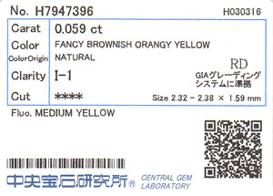 中央宝石研究所ソーティング画像