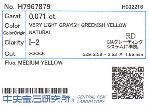 中央宝石研究所ソーティング画像