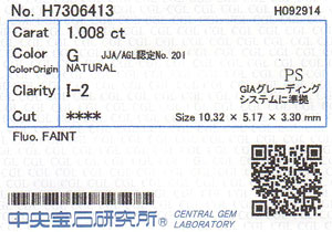 中央宝石研究所ソーティング画像