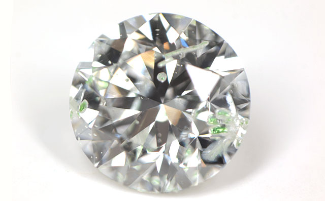 ガーネット結晶パイロキシン結晶入りダイヤモンドルース画像