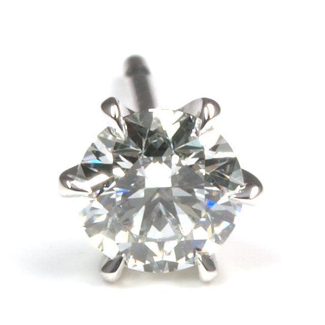 グリーンダイヤモンド片耳用ピアス