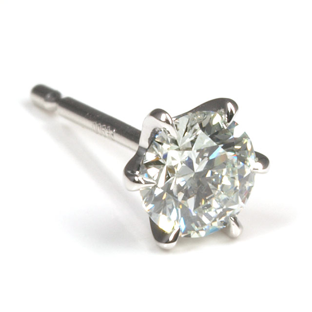 グリーンダイヤモンド片耳用ピアス