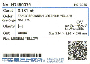 中央宝石研究所ソーティング画像